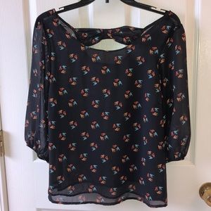 NWT A.N.A black blouse